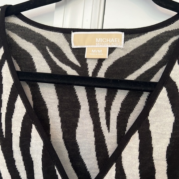 Michael Kors zebra long sleeve blouse - Picture 3 of 8